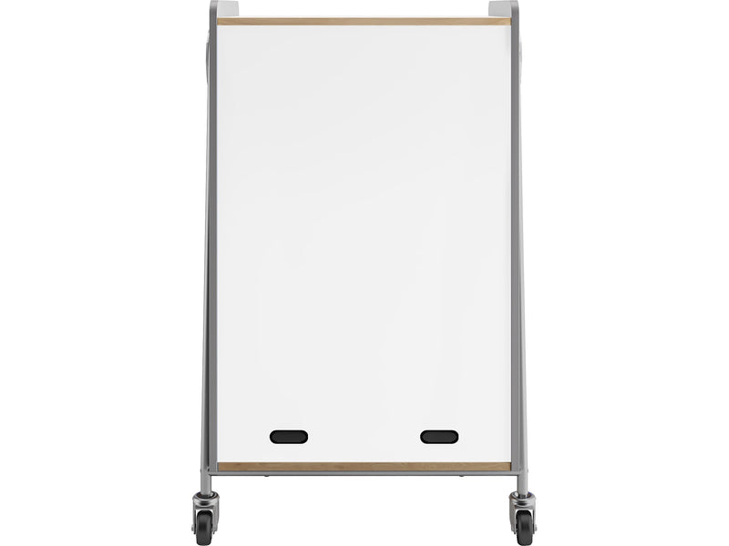 Safco Whiffle Typical 14 48" x 30" Particle Board Double-Column Mobile Storage, Gray (3934GRY)