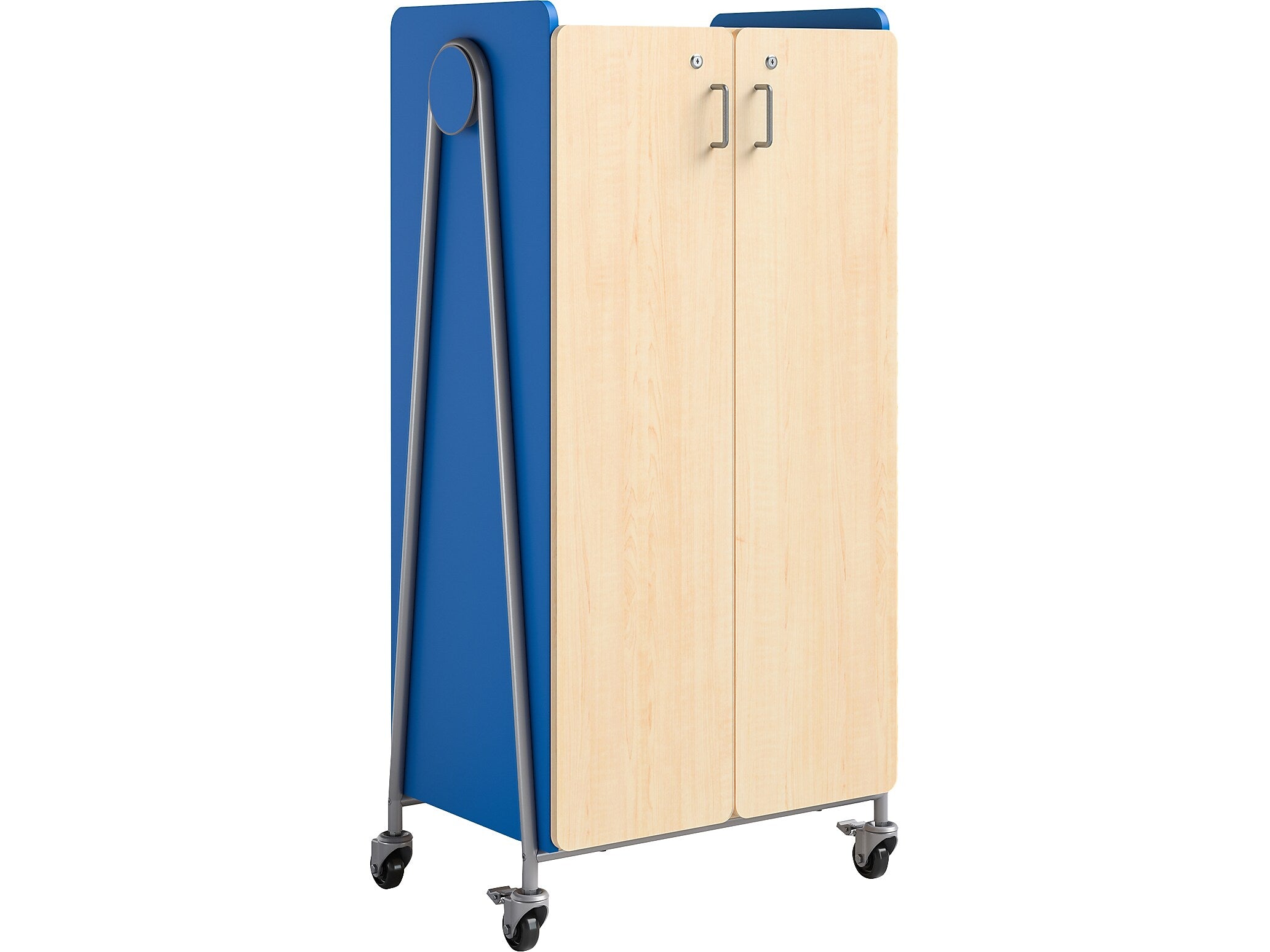 Safco Whiffle Typical 15 60" x 30" Particle Board Double-Column Mobile Storage, Spectrum Blue (3935SBU)