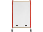Safco Whiffle Typical 2 48" x 30" Particle Board Double-Column Mobile Storage, Red (3922RED)