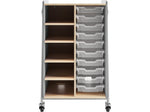 Safco Whiffle Typical 2 48" x 30" Particle Board Double-Column Mobile Storage, Gray (3922GR)
