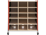 Safco Whiffle Typical 11 48" x 43" Particle Board Triple-Column Mobile Storage, Red (3931RED)