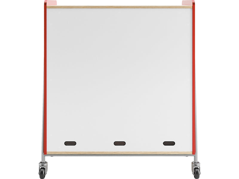 Safco Whiffle Typical 11 48" x 43" Particle Board Triple-Column Mobile Storage, Red (3931RED)
