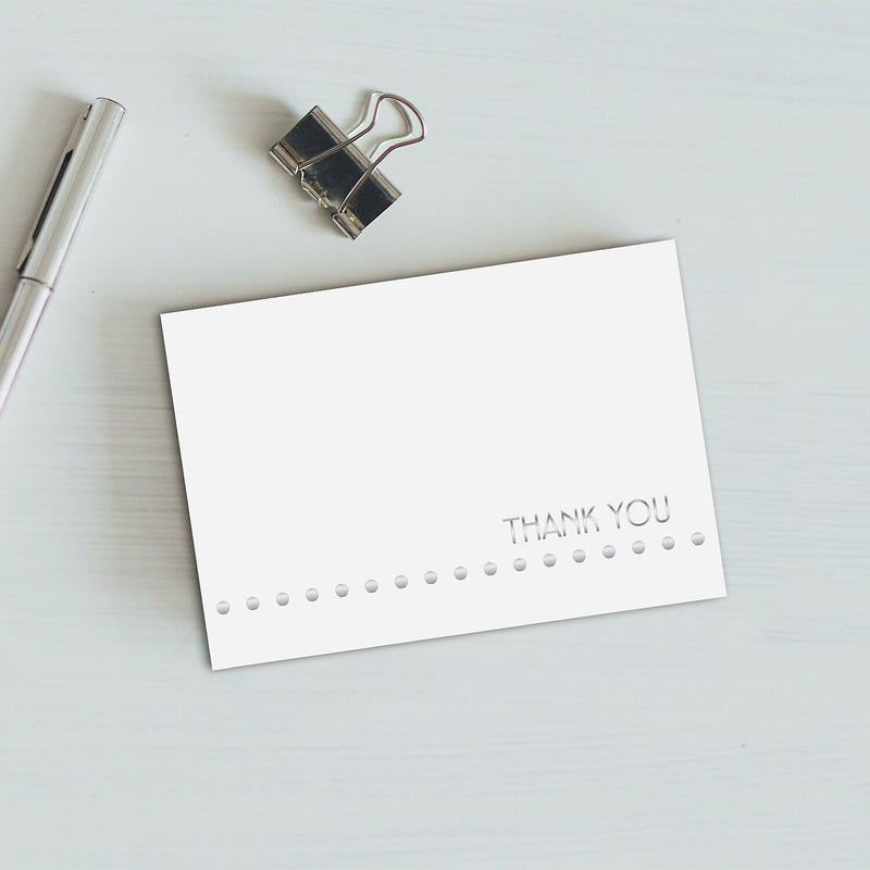 Great Papers! Silver Foil Lotsa Dots Thank You Cards, 24/Pack