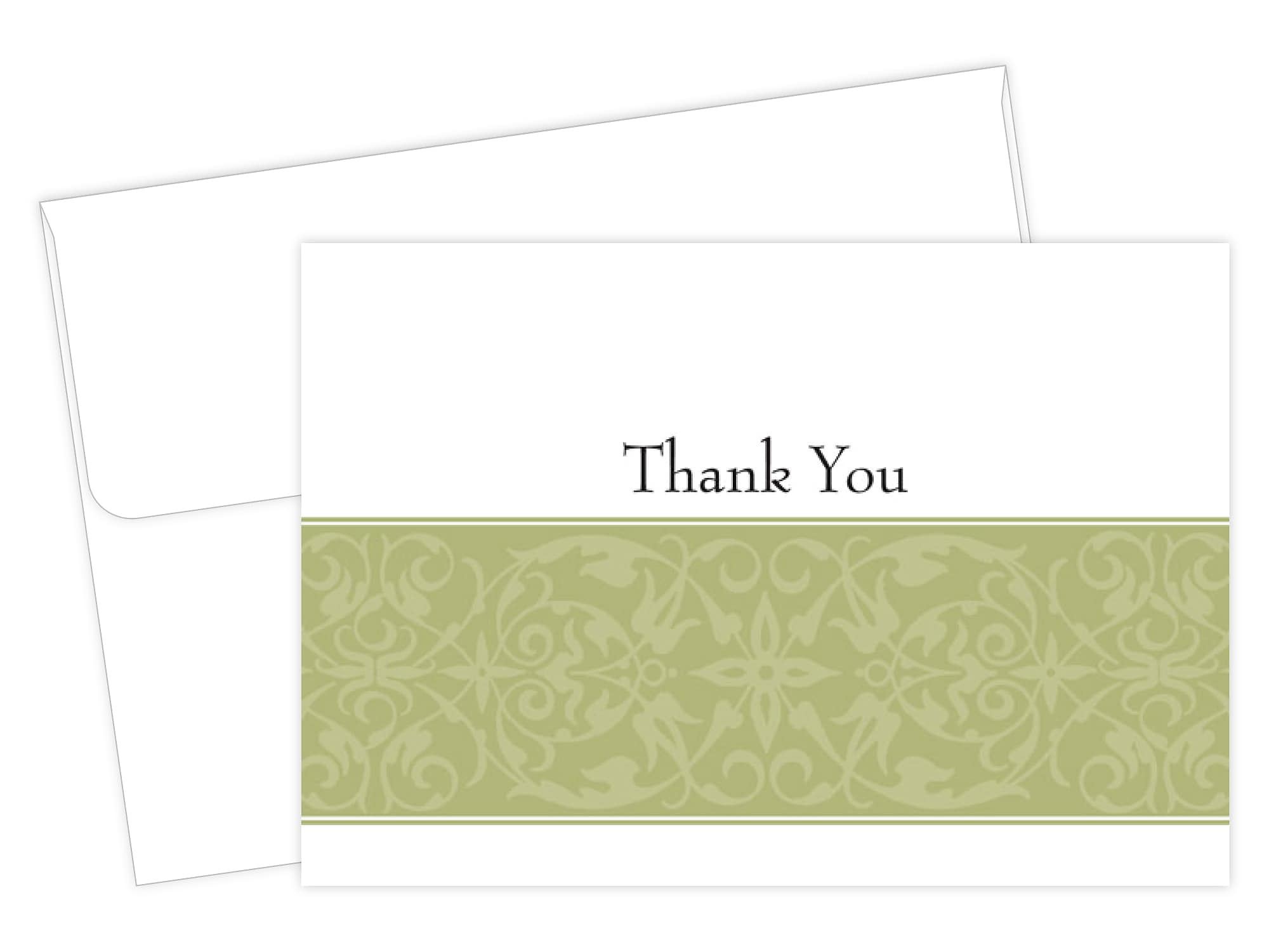 Great Papers! Sage Swirl Thank You Cards, 50/Pack