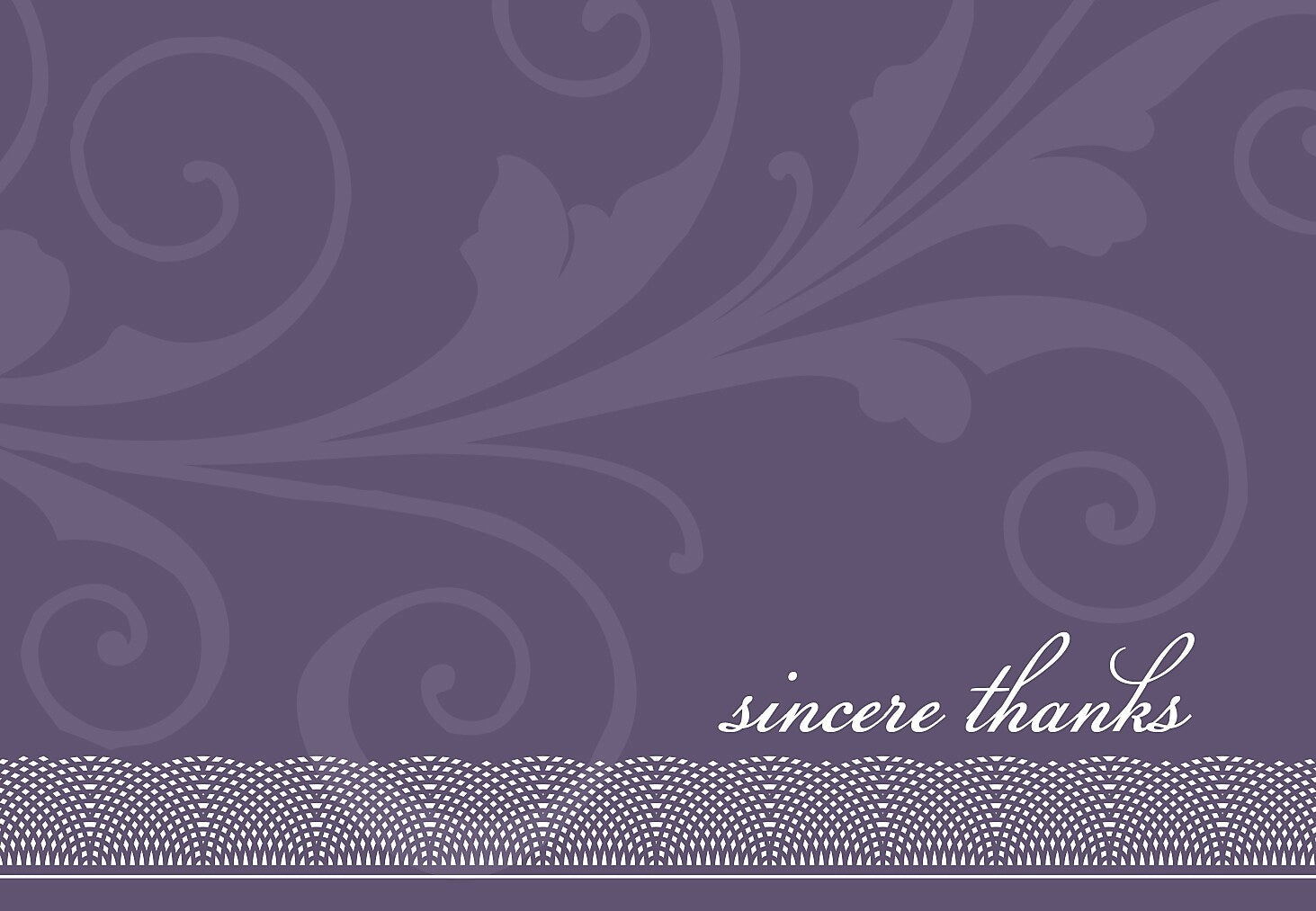 Great Papers Amethyst Flourish Matte Personal Thank You Notecards, Purple, 24/Pack (2013273)