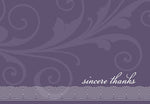Great Papers Amethyst Flourish Matte Personal Thank You Notecards, Purple, 24/Pack (2013273)