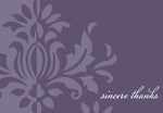 Great Papers Amethyst Flourish Matte Personal Thank You Notecards, Purple, 24/Pack (2013273)