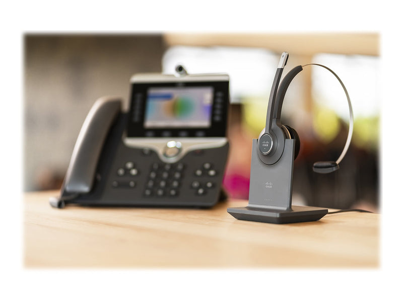 Cisco 561 Wireless Single Mono Headset, Over-the-Head, Black (CP-HS-WL-561-S-US=)
