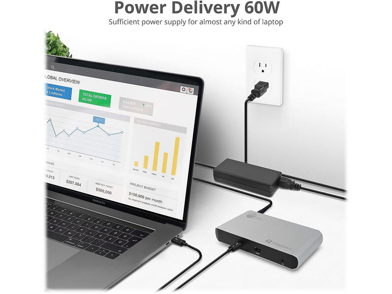 SIIG Thunderbolt 3 Dual DP 4K Video Docking Station with PD (JU-DK0C11-S1)