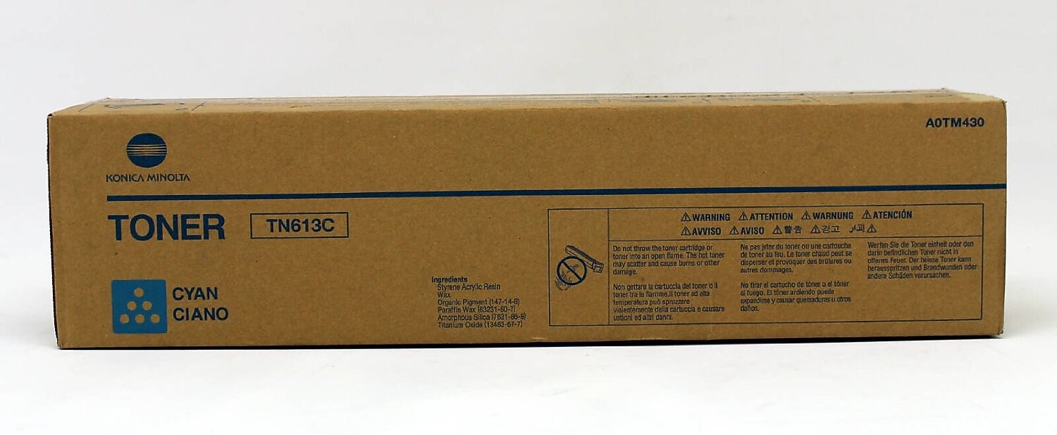 Konica Minolta TN-613 Cyan Standard Yield Toner Cartridge (A0TM430)