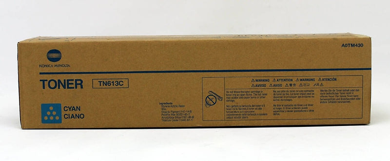 Konica Minolta TN-613 Cyan Standard Yield Toner Cartridge (A0TM430)