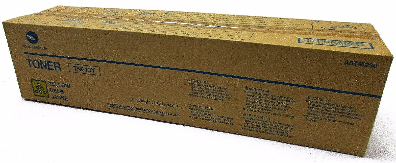 Konica Minolta TN-613 Yellow Standard Yield Toner Cartridge (A0TM230)