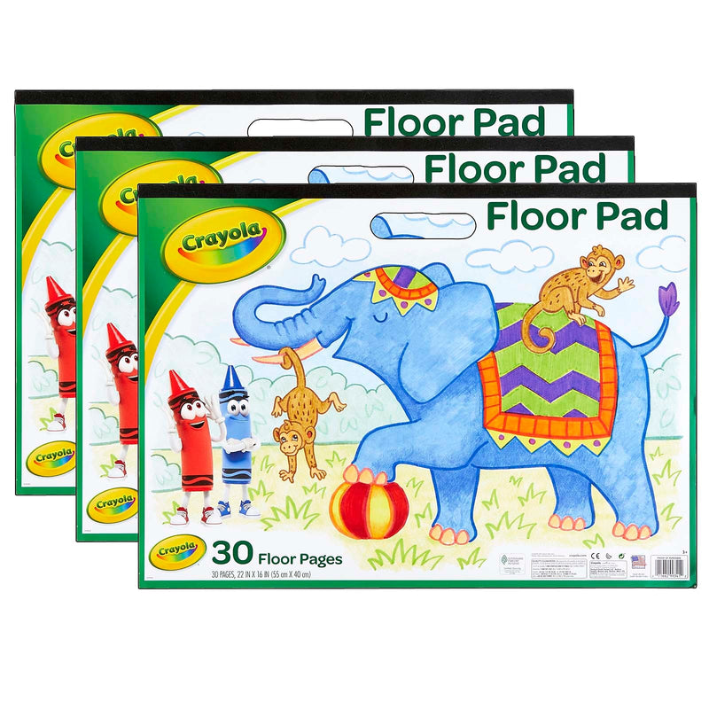 Crayola Giant Paper Pad Coloring Book, 30 Pages/Book, 3/Books (BIN993401-3)
