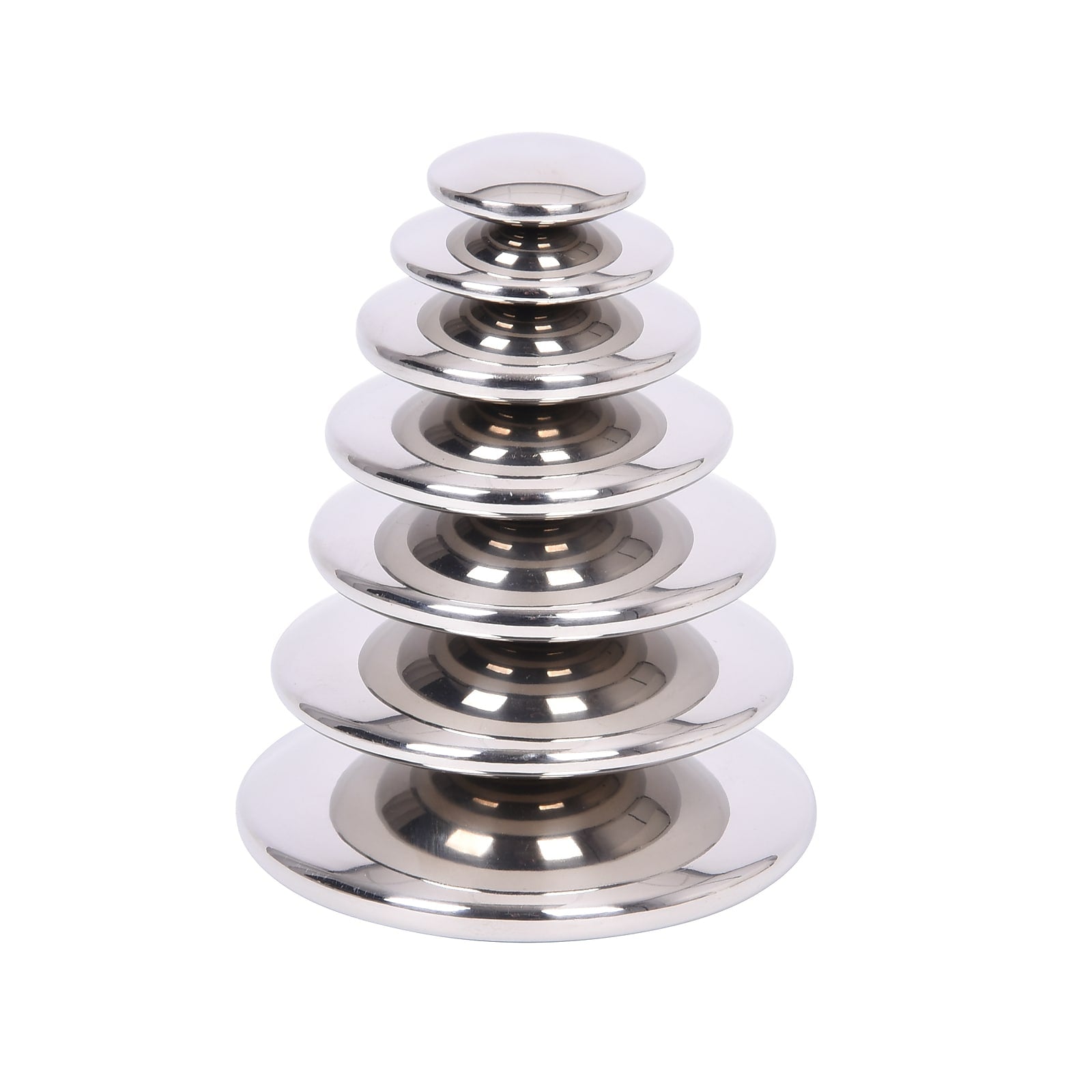 TickiT Sensory Reflective Buttons, Silver, 7/Pack (CTU72217)