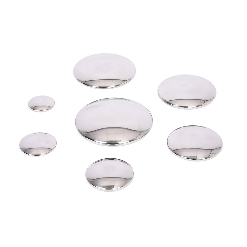TickiT Sensory Reflective Buttons, Silver, 7/Pack (CTU72217)