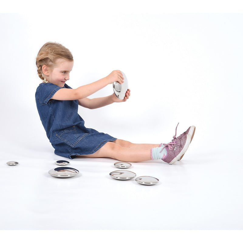 TickiT Sensory Reflective Buttons, Silver, 7/Pack (CTU72217)