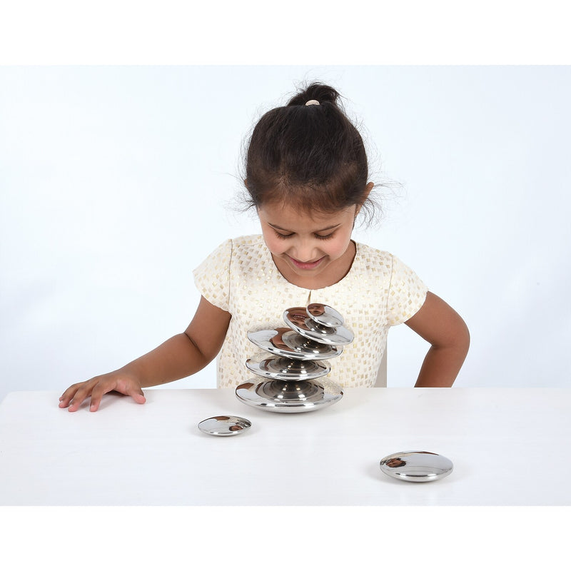 TickiT Sensory Reflective Buttons, Silver, 7/Pack (CTU72217)