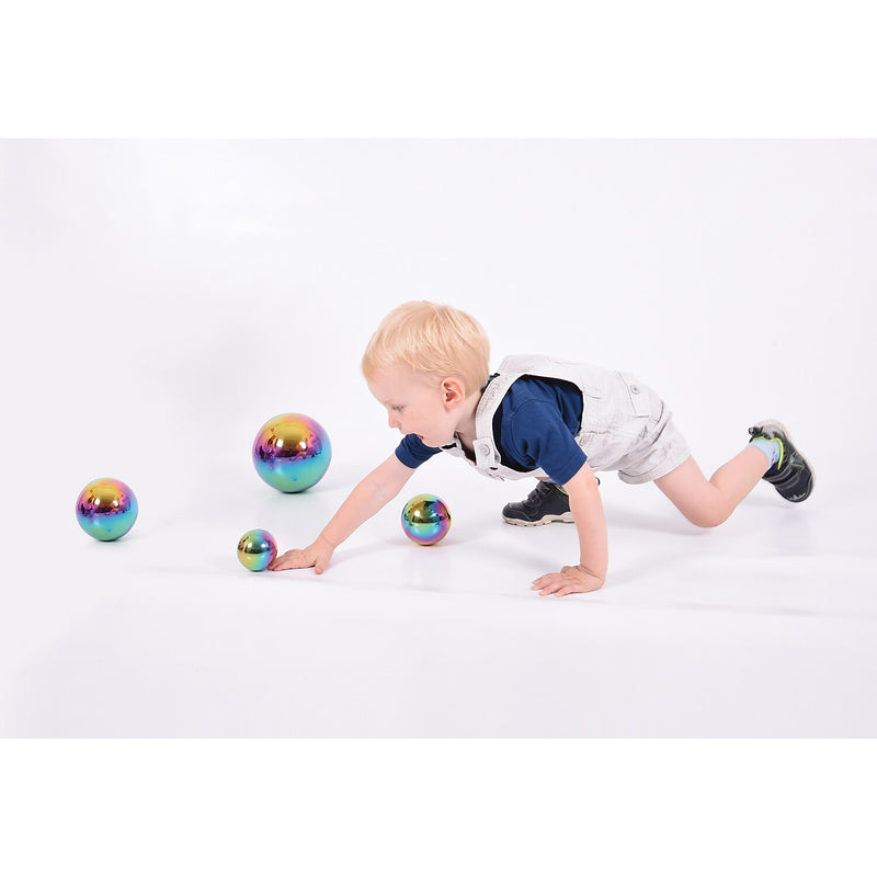TickiT Sensory Reflective Balls, Rainbow, 4/Pack (CTU72221)