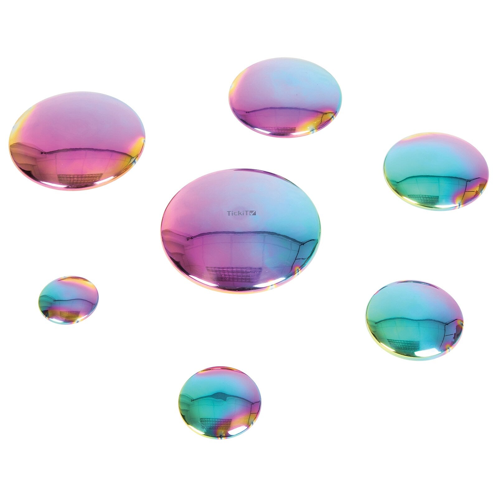 TickiT Sensory Reflective Buttons, Multicolored, 7/Pack (CTU72223)