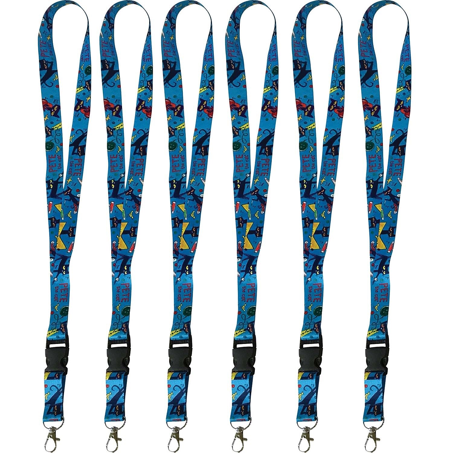 Edupress Pete The Cat Lanyard, 21.75" L x 0.75" W, Pack of 6 (EP-60257-6)