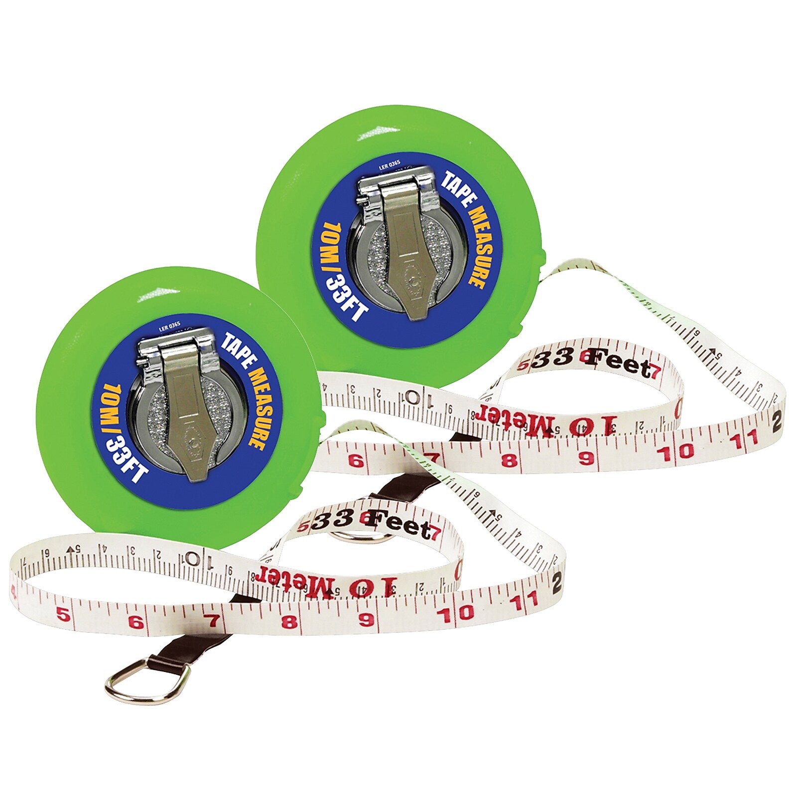Learning Resources Wind-Up Tape Measure, 33', 2/Bundle (LER0365-2)