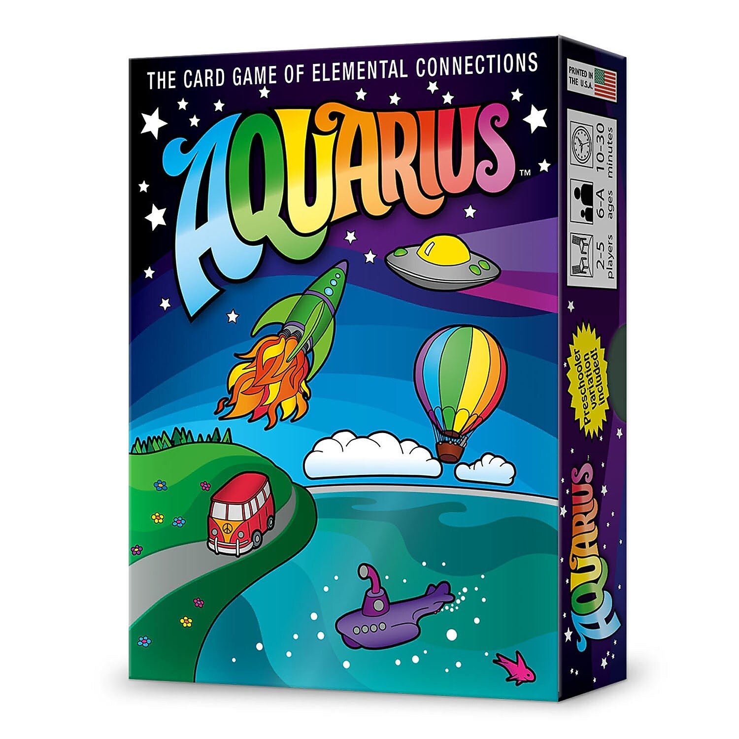 Looney Labs Aquarius Card Game, STEM, Grade PK+ (LLB002)