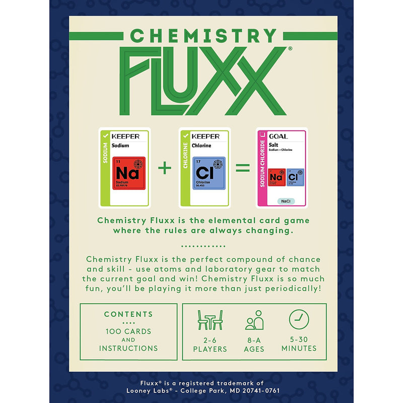 Looney Labs Chemistry Fluxx Card Game, STEM, Grade 3+ (LLB078)