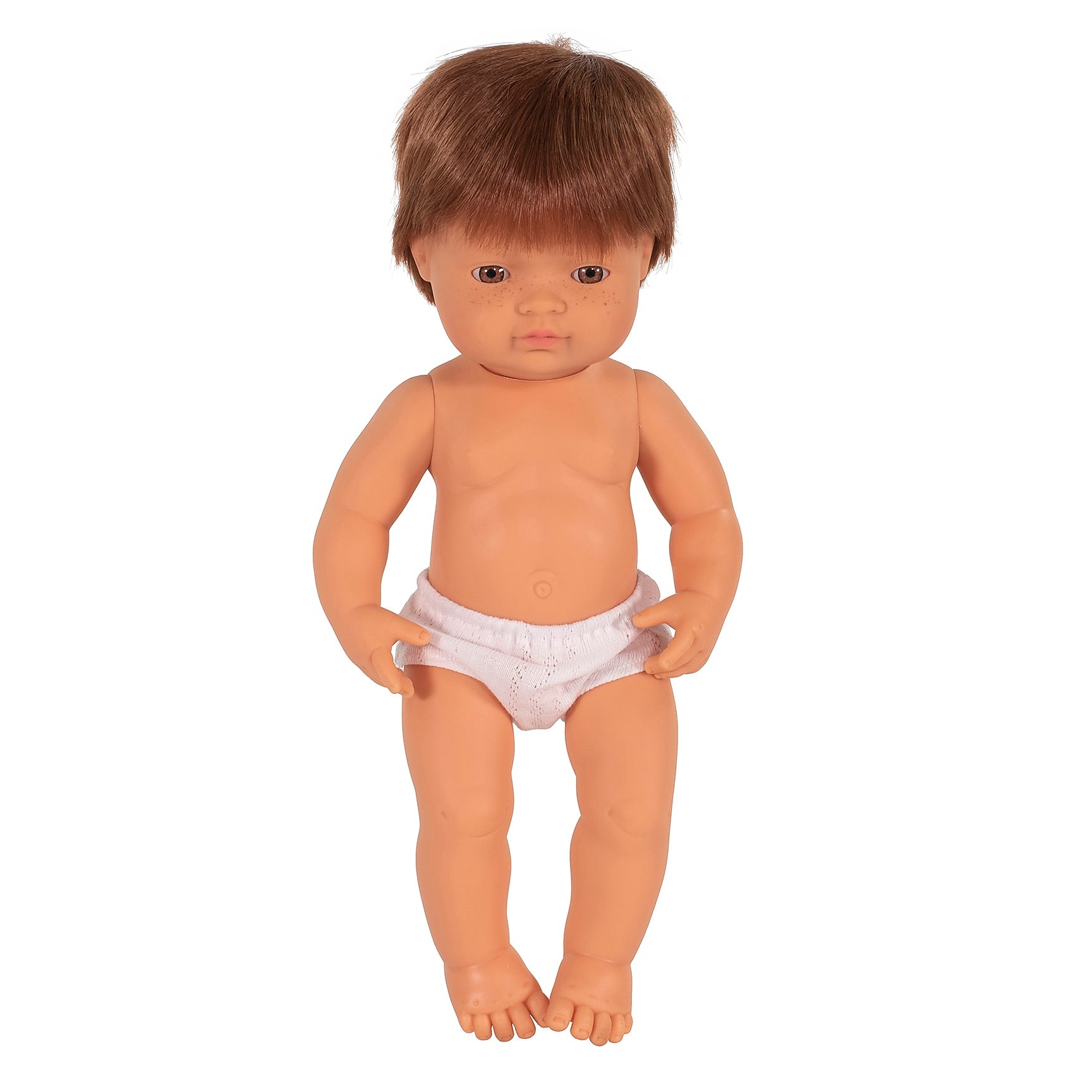 MINILAND Soft Vinyl Anatomically Correct 15" Baby Doll, Caucasian Boy (MLE31049)