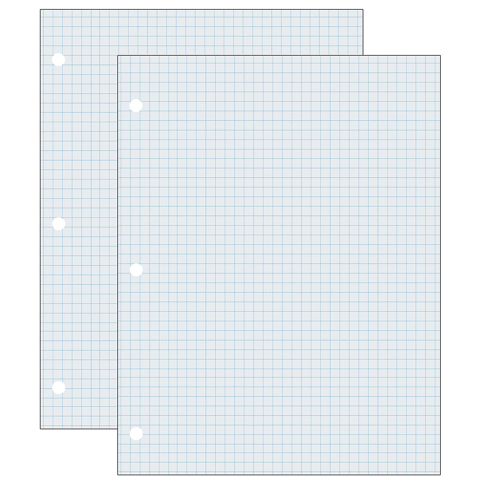 Pacon Graph Paper, 8.5" x 11", 3-Hole Punched, 500 Sheets/Pack, 2 Packs/Bundle (PAC2414-2)