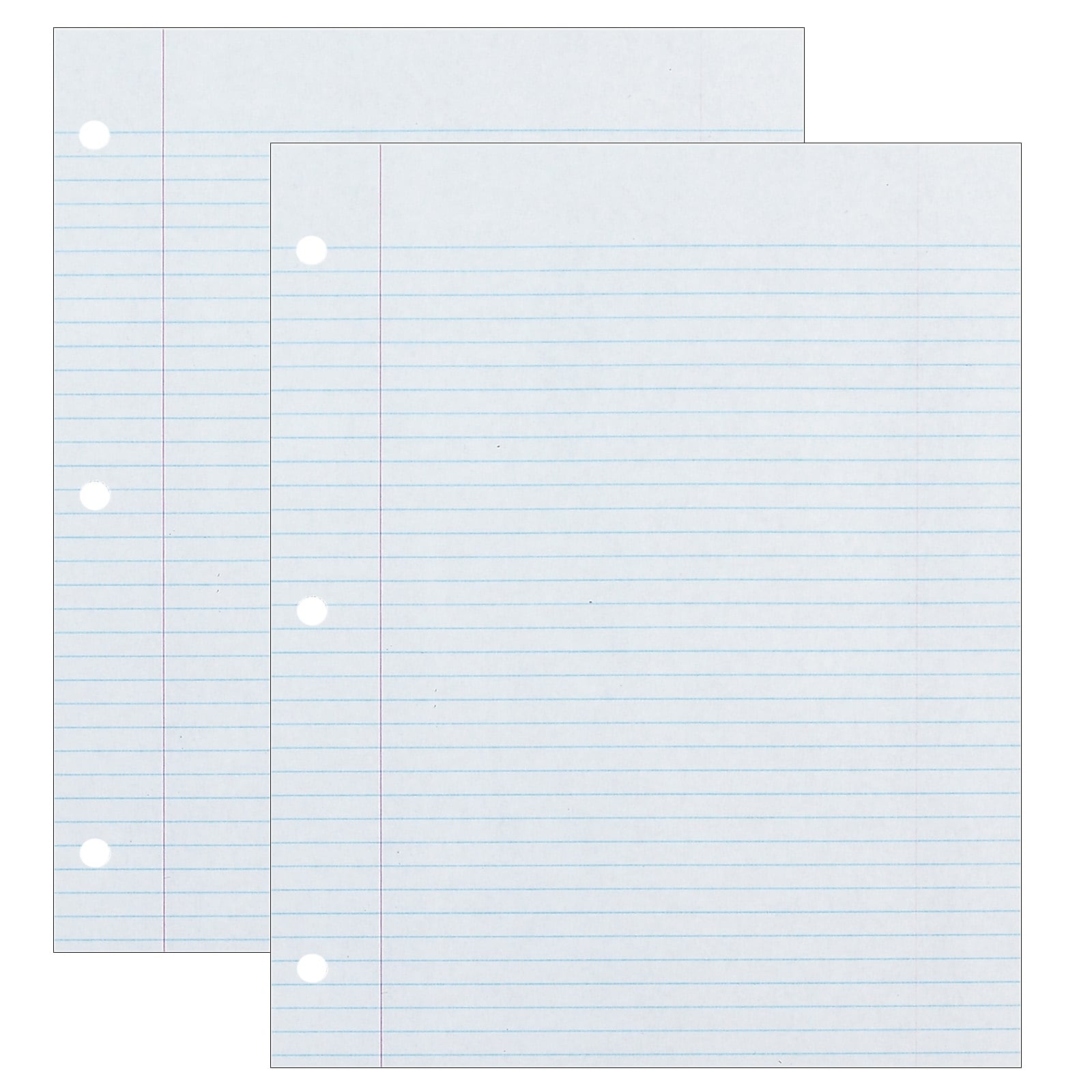 Ecology College Ruled Filler Paper, 8.5" x 11", 3-Hole Punched, 500 Sheets/Pack, 2 Packs/Bundle (PAC2417-2)