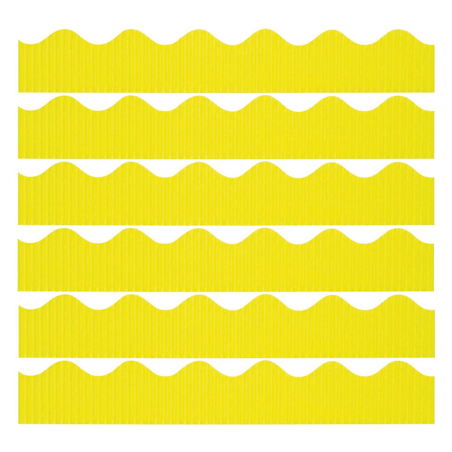 Bordette 50' x 2-1/4" Scalloped Border, Canary, 6 Rolls (PAC37086-6)