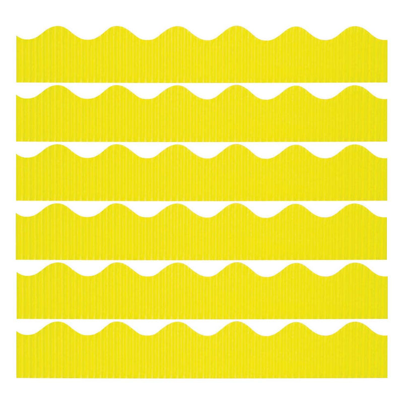 Bordette 50' x 2-1/4" Scalloped Border, Canary, 6 Rolls (PAC37086-6)