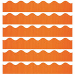 Bordette 50' x 2-1/4" Scalloped Border, Orange, 6 Rolls (PAC37106-6)