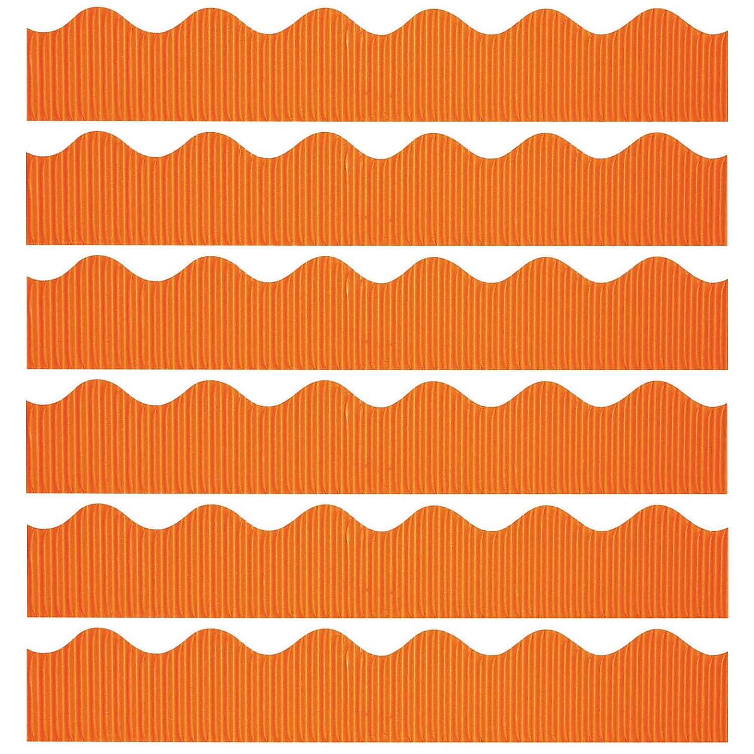 Bordette 50' x 2-1/4" Scalloped Border, Orange, 6 Rolls (PAC37106-6)