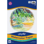 UCreate Watercolor Paper, 140 lb., 12" x 18", White, 50 /Pack (PAC4944)