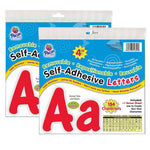 Pacon Cheery Font 4" Self-Adhesive Letters, Red, 154 Per Pack, 2 Packs