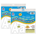 Pacon Cheery Font 4" Self-Adhesive Letters, White, 154 Per Pack, 2 Packs