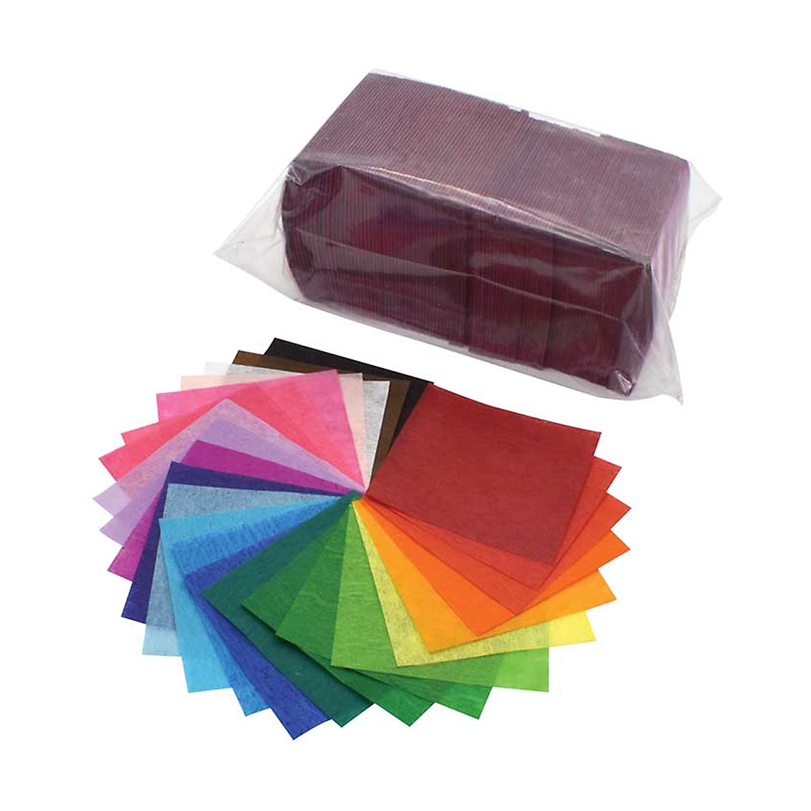 Spectra® Deluxe Bleeding Art Tissue Squares, 1.5" x 1.5", 25 Assorted Colors, 2500 Squares (PAC58525)