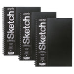 uCreate 9" x 12" Spiral Bound Sketch Pad, 75 Sheets/Pad, 3/Bundle (PACCAR37088-3)
