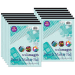 Real Images™ Paint & Marker Pad, Heavyweight, 9" x 12", White, 24 Sheets, Pack of 12 (PACMMK50154-12)