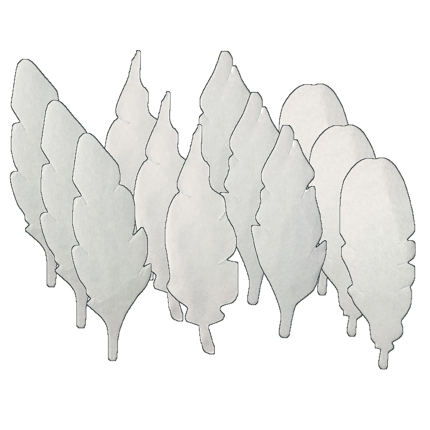 Roylco Color Diffusing Paper Feathers, Up to 8cm x 23cm, White, 80 Per Pack, 3 Packs (R-24916-3)