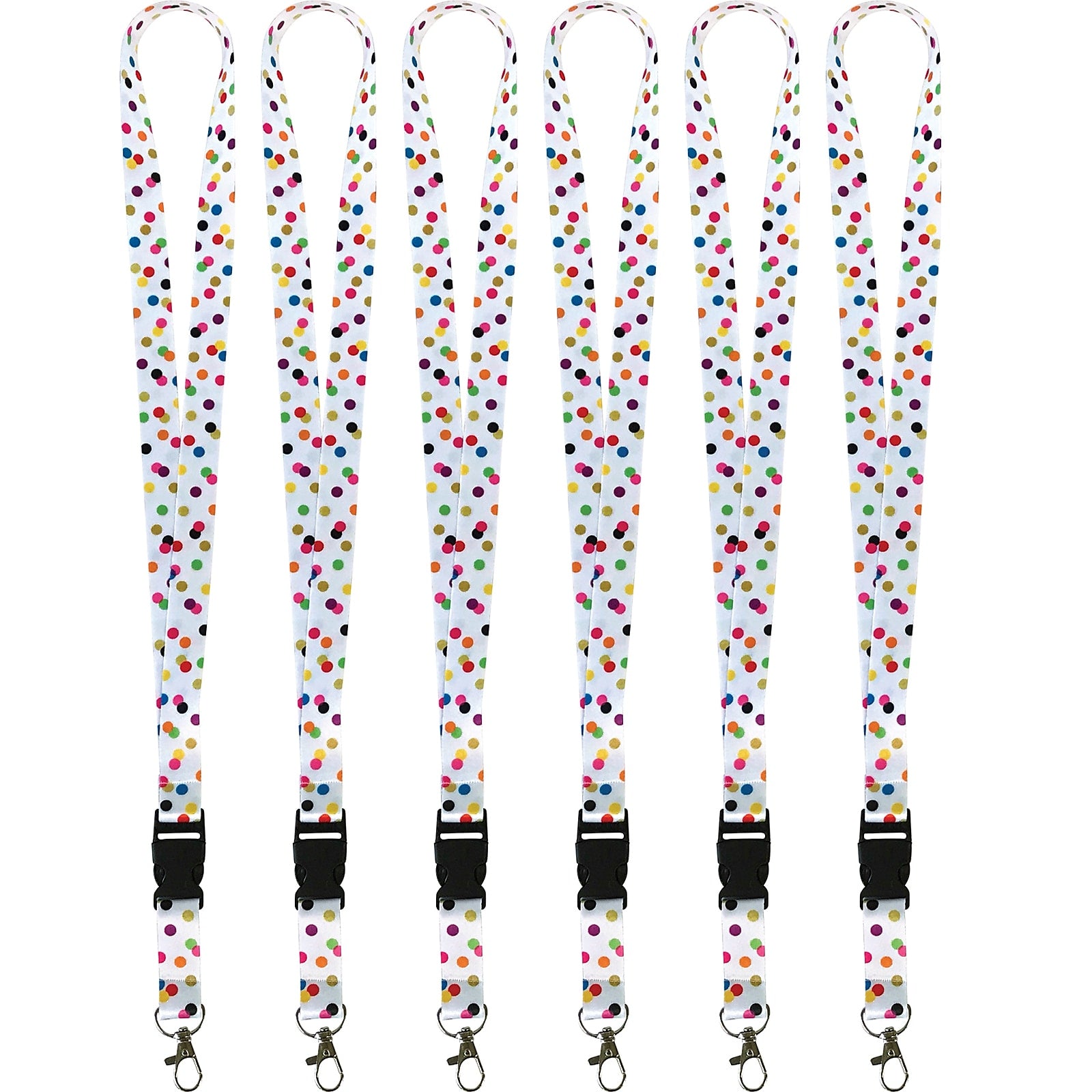 Teacher Created Resources Confetti Lanyard, 21.75" x 0.75", Pack of 6 (TCR20348-6)