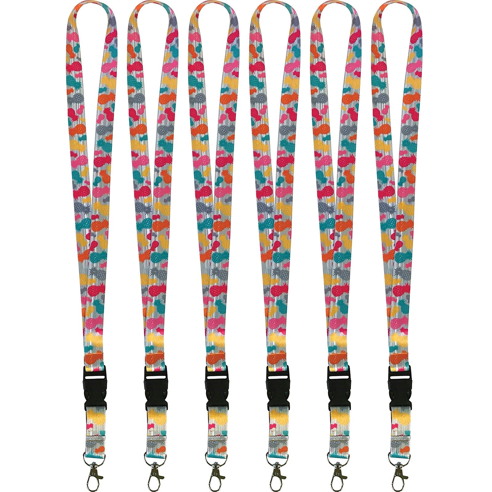 Teacher Created Resources Tropical Punch Pineapples Lanyard, 21.75" x 0.75", Pack of 6 (TCR20353-6)