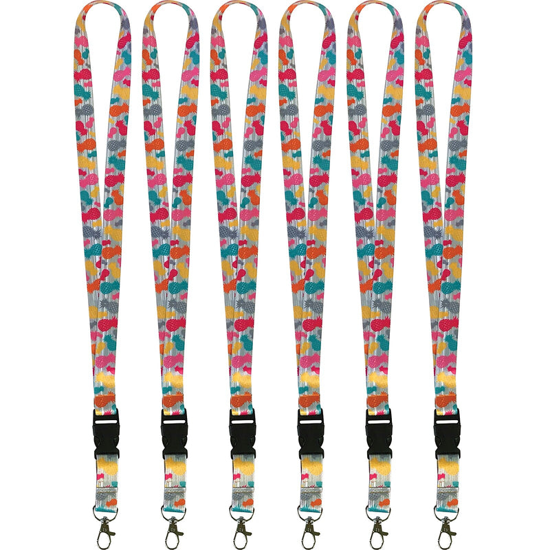 Teacher Created Resources Tropical Punch Pineapples Lanyard, 21.75" x 0.75", Pack of 6 (TCR20353-6)