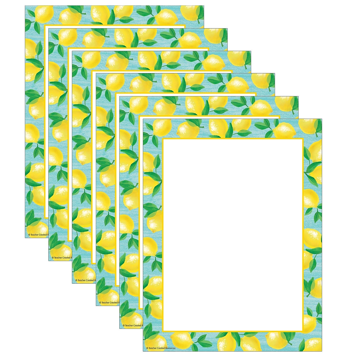 Teacher Created Resources Lemon Zest Computer Paper, 8.5" x 11", Multicolored, 50 Sheets Per Pack, 6 Packs (TCR8488-6)