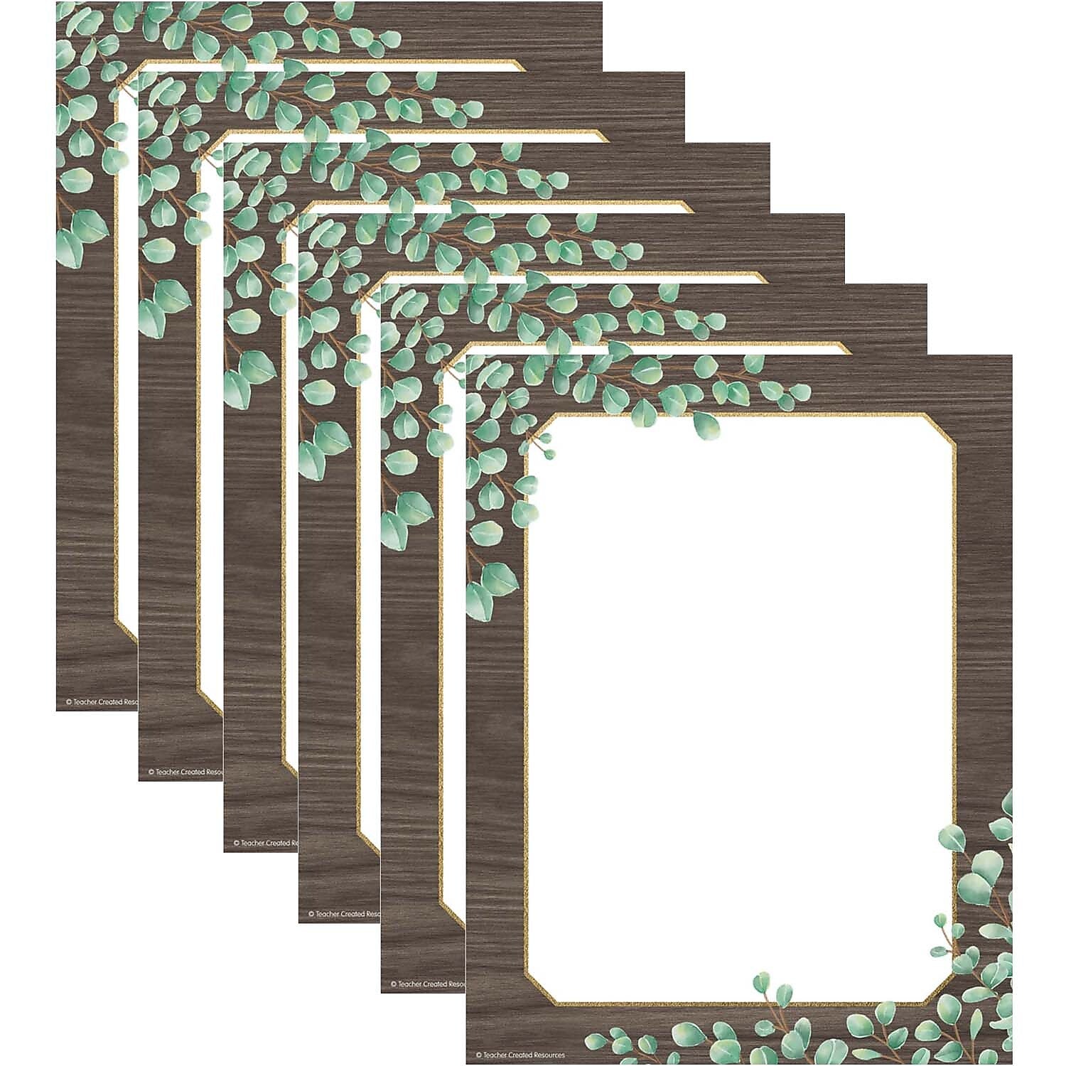 Teacher Created Resources Eucalyptus Computer Paper, 8.5" x 11", Multicolored, 50 Sheets Per Pack, 6 Packs (TCR8699-6)