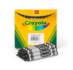 Crayola Bulk Crayons, Black, 12/Box (52-0836-051)