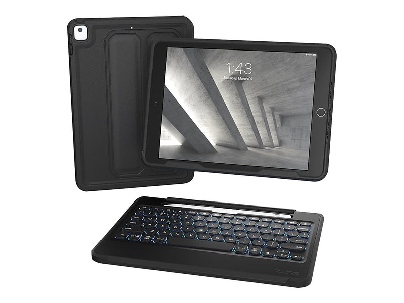 ZAGG 103104613 Rugged Book Polycarbonate Folio for 10.2" iPad, Black