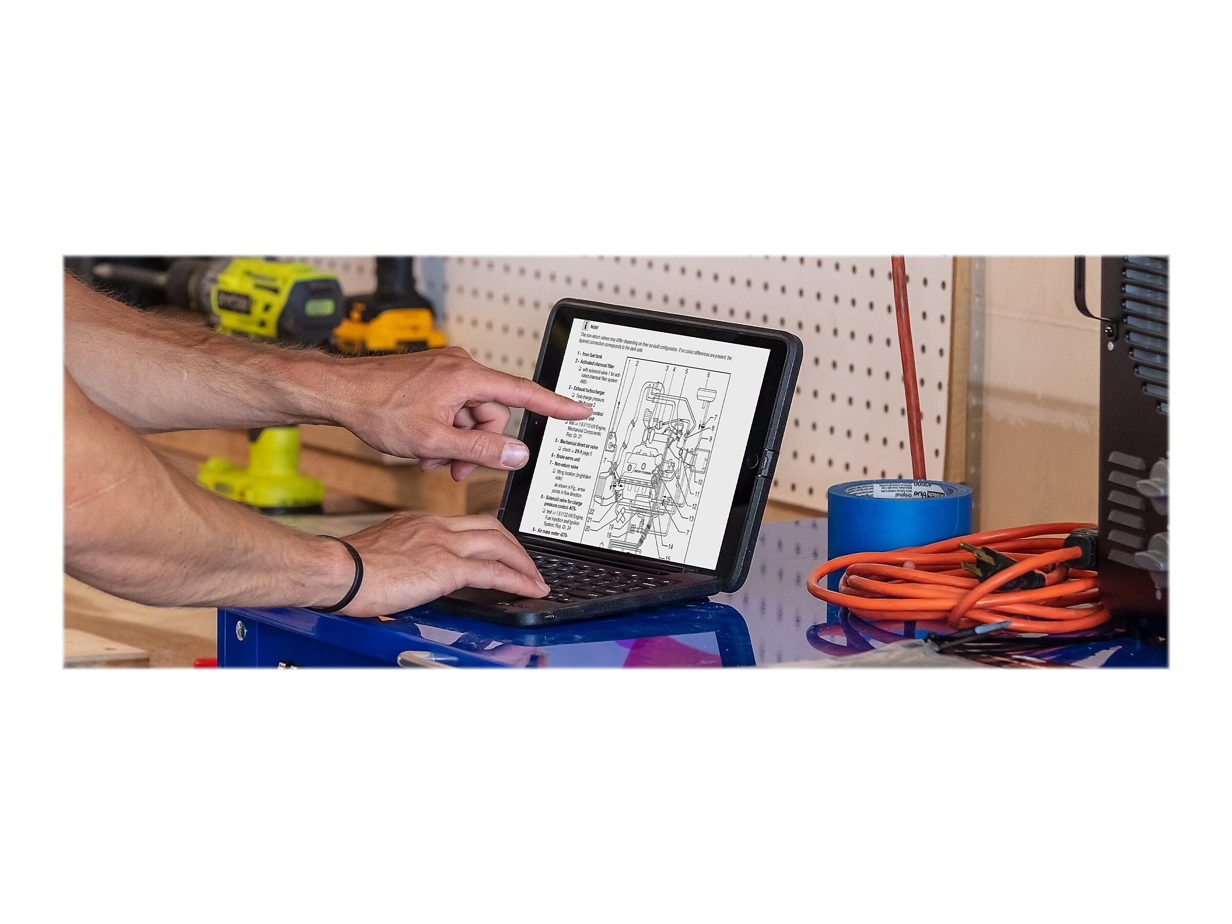 ZAGG 103104613 Rugged Book Polycarbonate Folio for 10.2" iPad, Black