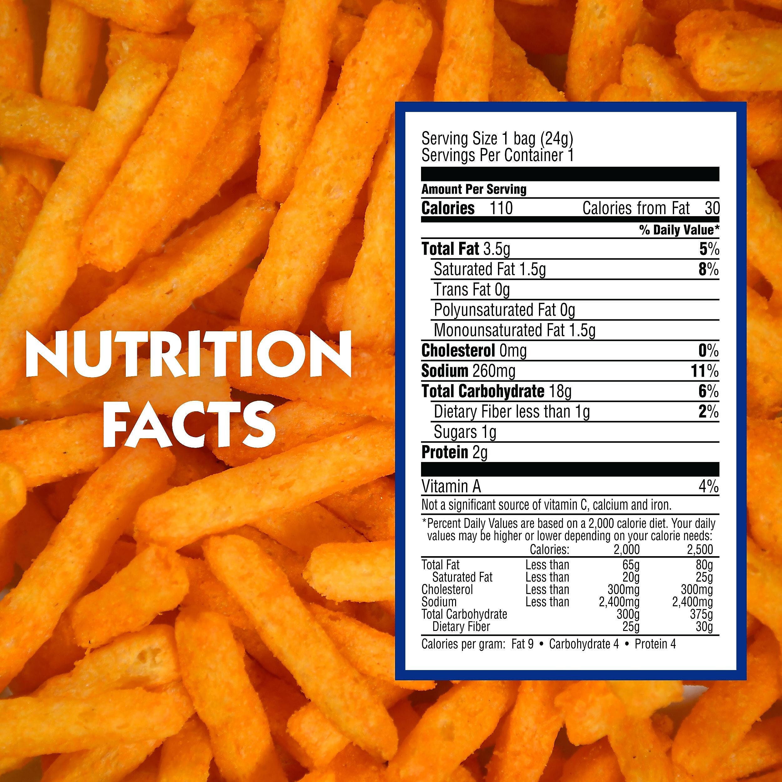 Andy Capp's Hot Fries Corn Chips, 0.85 oz., 72 Bags/Pack (209-00465)